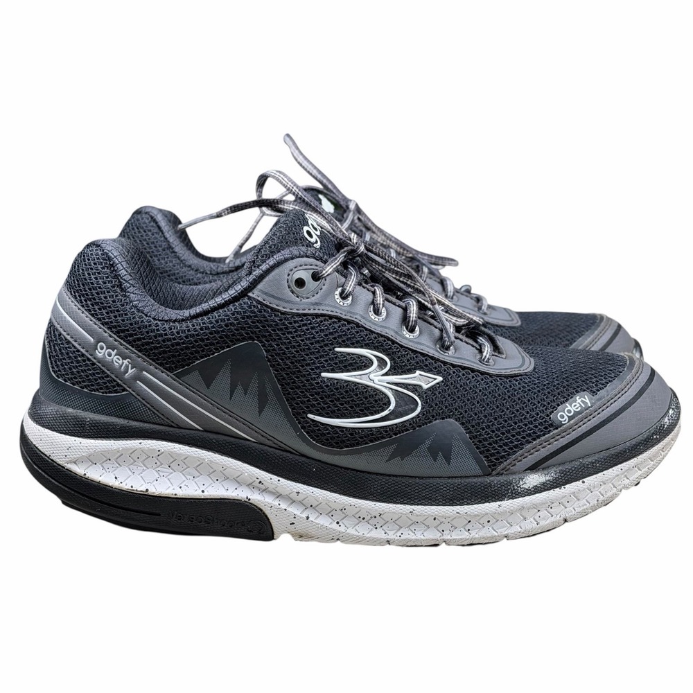 Gravity Defyer Gdefy Mighty Walk Mens 11 Orthopedic Comfort Shoes Black Gray‎